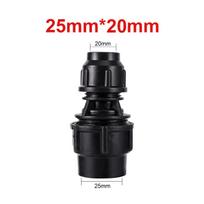 20/25/32/40/50mm PE vamzdžio perėjimo jungtis Drėkinimo vandens vamzdžio diametro vamzdžio jungtis Vandens žarnos tiesioginės jungtys 1 vnt. 1pc