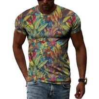 Vasaros rankomis dažyti floros ir faunos grafiniai marškinėliai Vyriški 3D asmenybę spausdinantys marškinėliai Unisex Creative Harajuku trumpomis rankovėmis S