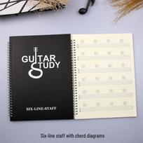 Music Composition Notebook: Guitar, Ukulele, Bass Six-Line Score