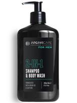 ARGANICARE 2in1 prausiklis ir plaukų šampūnas vyrams, 400 ml