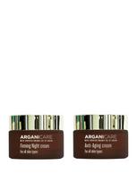 ARGANICARE Veido kremas/stangrinamasis naktinis veido kremas brandžiai odai, 2x50 ml