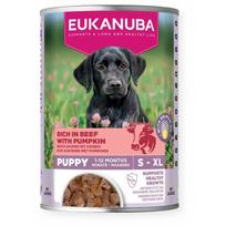 EUKANUBA Šlapias maistas šuniukams, gausus jautienos ir moliūgų 400 g