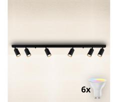 Brilagi - LED RGBW reguliuojamas taškinis šviestuvas SELE MODERN 6xGU10/6,5W/230V Wi-Fi juodas
