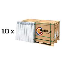 Pilnas aliuminio radiatorių komplektas „Helyos Evo H350“, 10 vnt. x 10 sekcijų