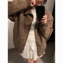 Women's High-End American Retro Brown Leather Jacket - Trendy Autumn/Winter Loose Couple Outerwear S