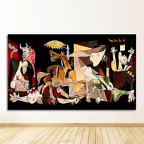 Tapybos reprodukcijos ant sienos Plakatai ir spaudiniai Dekoratyvinis paveikslas svetainei Garsus Picasso Guernica Menas Drobė 30x45cm No Frame