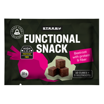 S.T.A.R.M.Y. BITES – šaltyje džiovintas burokėlių proteininis užkandis ilgai dienai 10g