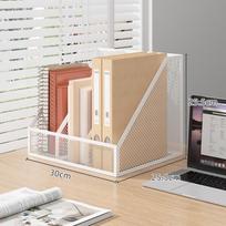 Metalinis biuro stalas, dokumentų ir knygų lentyna organizatorius beige