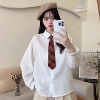 Women's Preppy Sweater Vest & Layered Shirt Two-Piece - Spring/Autumn JK Uniform Style Student Outfit XS