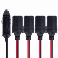 Automobilinio įkroviklio lizdų dalintuvas Powermax „4 in 1“ 12V/24V