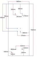 Dušo kabinos galinis stiklas 660x1620 mm juodas II