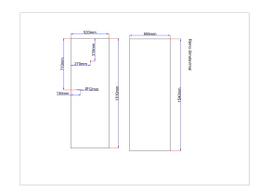 Dušo kabinos galinis stiklas 520x1510 mm juodas