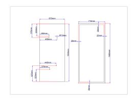 Dušo kabinos galinis stiklas 670x1545 mm juodas