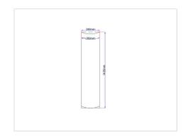 Dušo kabinos šoninis stiklas lenktas 340x1435 mm