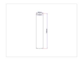 Dušo kabinos šoninis stiklas lenktas 305x1530 mm