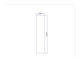 Dušo kabinos šoninis stiklas tiesus 330x1505 mm pilkas