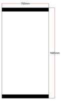 Dušo kabinos šoninis stiklas tiesus 765x1485 mm su grey dekoru