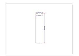 Dušo kabinos šoninis stiklas lenktas 335x1385 mm skaidrus