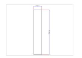 Dušo kabinos šoninis stiklas tiesus 315x1750 mm skaidrus