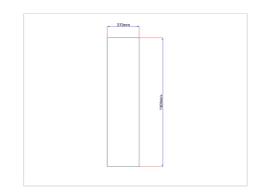 Dušo kabinos šoninis stiklas tiesus 370x1505 mm šinšil