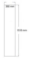 Dušo kabinos šoninis stiklas 360x1518 mm pilkas KM998