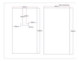 Dušo kabinos galinis stiklas juodas 845x1560 mm