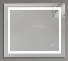 Veidrodis 45627 LED išmanus su funkcija nuo rasojimo, laikrodžiu ir termometru
