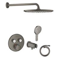 Grohe SmartControl potinkinis termostatinis dušo komplektas brushed hard graphite be potinkinės dalies