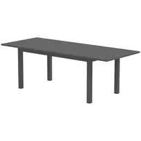 "Outsunny" sodo stalas, prailgintas aliuminis 160/220x90 cm Oro sąlygoms atsparus balkono stalas, neslidus bufeto stalas Stalas 6-8 žmonėms, lauko valgomojo stalas sode, terasoje, balkone, pilkas