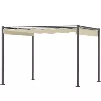 Pergola paviljonas, 3x3 m su reguliuojamu stogu, smėlio spalvos