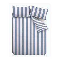 Dvigulė/itin ilga patalynė baltos spalvos/mėlynos spalvos 230x220 cm Cove Stripe – Catherine Lansfield