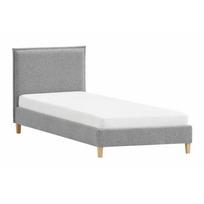 Viengulė lova audiniu dengta su lovos grotelėmis 90x200 cm Tina – Ropez