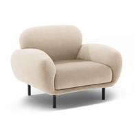 Smėlio spalvos iš boucle krėslas Poppy – Micadoni