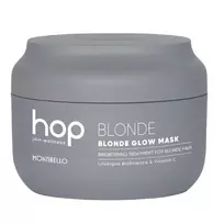 MONTIBELLO_HOP Blonde Glow šviesinanti kaukė, neutralizuojanti atspindžius šviesiuose ir balintuose plaukuose, 200 ml
