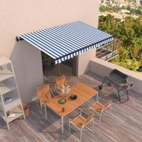 Automatinė ištraukiama markizė VidaXL 450x350 cm mėlyna