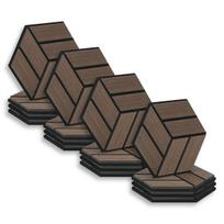 Akustinės panelės, Šešiakampis Medaus Korys, 30x26 cm, Ruda