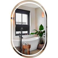 Veidrodis Rea Led Oll 60X90Cm Brush Gold