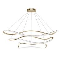 Auksinė Led pakabinama lubinė lempa Ring 110 cm