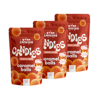STAR CANDIES džiovinti šaltyje saldainiai "Karameliniai burbulai" 3x40g