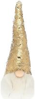 Dekoracinis nykštukas SEQUIN HAT WHITE/GOLD, 35 cm