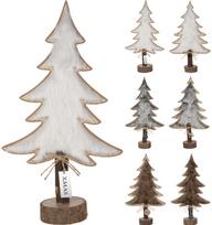 Medinė dekoracija TREE WITH FUR, 40 cm