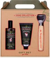 Dovanų rinkinys MEN'S COLLECTION XMAS (vonios ir dušo želė+balzamas po skutimosi+atidarytuvas), 140ml+60 ml