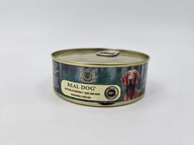 Konservuotas pašaras šunims REAL DOG SP Wet Beef and goat 240g