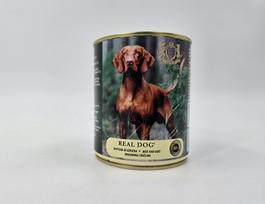 Konservuotas pašaras šunims REAL DOG SP Wet Beef and goat 800g
