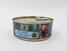 Konservuotas pašaras šunims REAL DOG SP Wet Beef and veal 240g