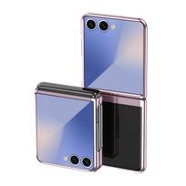 Samsung Z Flip7 Transparent Electroplated Protective Phone Case for Galaxy Z Flip 3/4/5/6 Samsung Z Flip 4