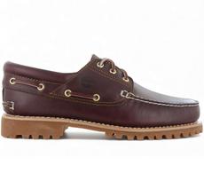 Timberland Autentiški 3-skylių batraiščiai - rankomis siūti vyriški mokasinai iš bordo odos batai TB050009-648 ORIGINALŪS EU 41.5 US 8 raudona