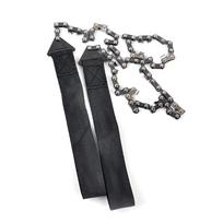 53 Inch Hand Rope Chain Saw Sharp Manual Tree Limb Chain Saw with 68 Teeth Folding Pocket Rope Chainsaw Camp Tree Cutting Tool