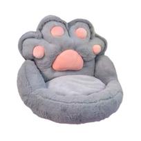 1 vietos tinginio sofa pupų maišas katės nagų formos tatamis pliušinė patogi svetainei skaitymui atlošiama miegamajam namams butui pilka spalva