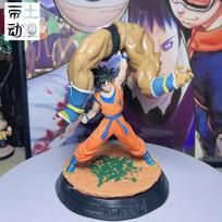 23cm Dragon Ball figūrėlės Son Goku figūrėlės Goku kelia Nappa figūrėlę PVC statula Anime modelių kolekcija Miegamojo dekoracija Žaislai with box